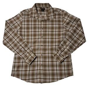 Stanley Tan Plaid Long Sleeve Button Down - Men's Size Large